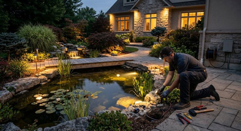 Pond Lighting Installation in Utah County, UT