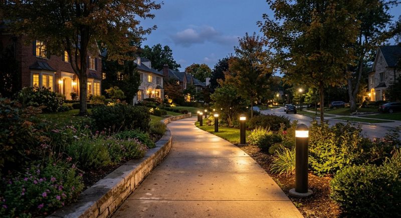 Sidewalk Lighting Installation in Utah County, UT