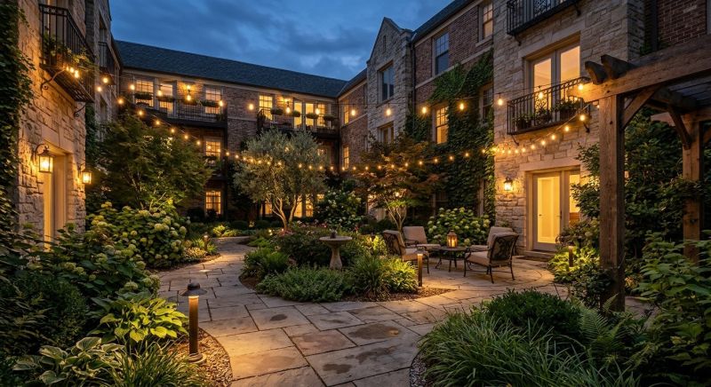 Courtyard Light Installation in Orem, UT