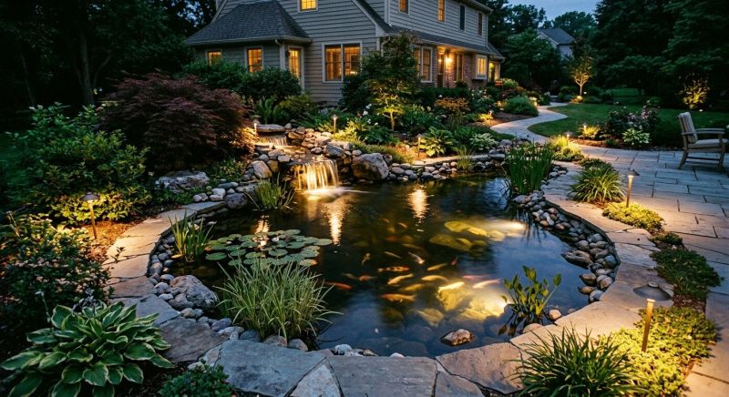 Pond Lighting Installation in Prescott Valley, AZ
