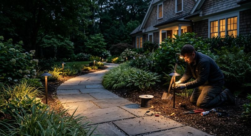 Pond Lighting Installation in Prescott Valley, AZ
