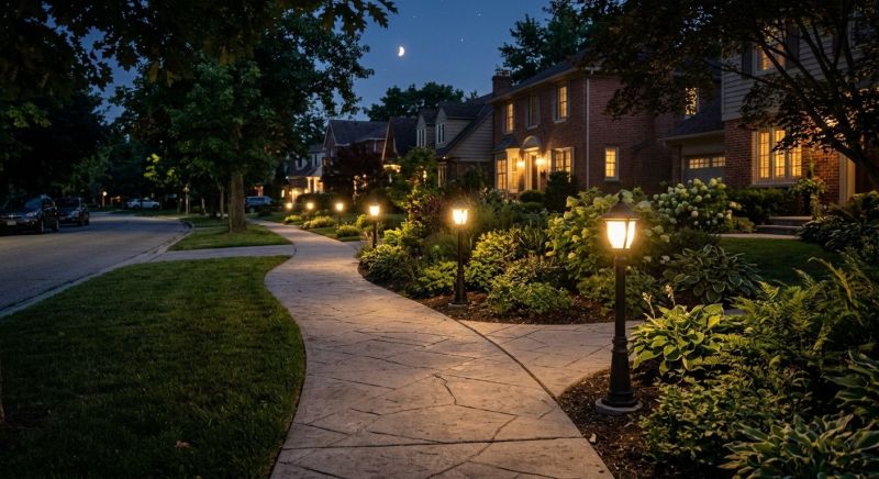 Sidewalk Lighting Installation in Heber City, UT